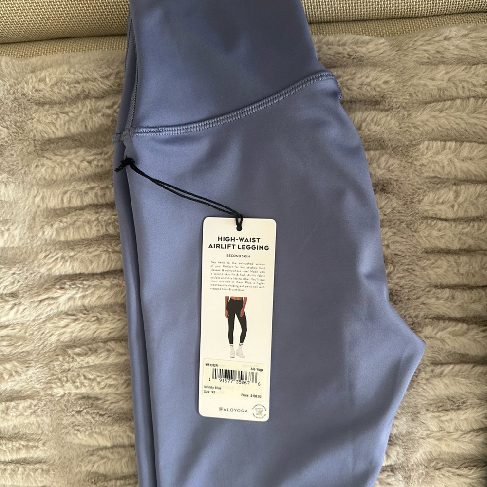 XS BNWT Alo High Waist Airlift Leggings in Infinity Blue